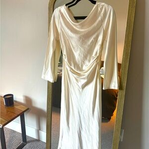 Selfie Leslie cowl midi slip dress